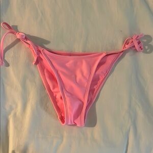 Pink Bikini Bottom with Side Ties
